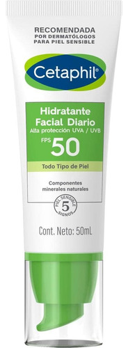 Hidratante Facial Cetaphil Diario Fps 50 Con 50ml