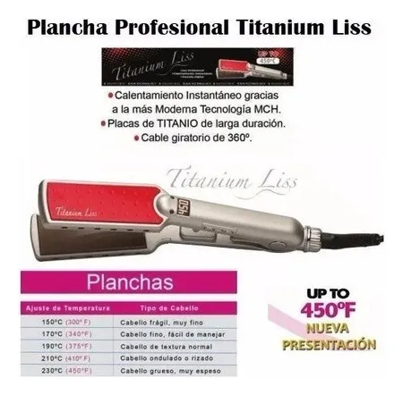 Plancha titanium liss sales