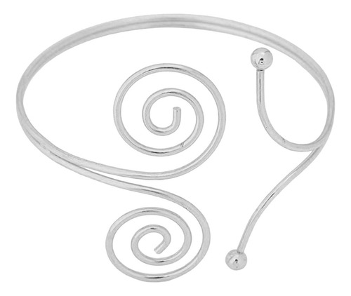 Brazalete De Pulsera De Brazo En Espiral En Espiral Argén