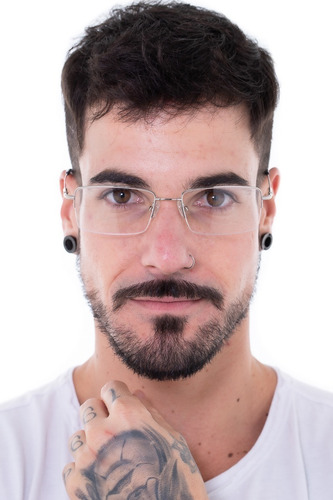 Imagem 6 de 10 de Armação Oculos Titânium Flexível Og 1739-c Leve Original