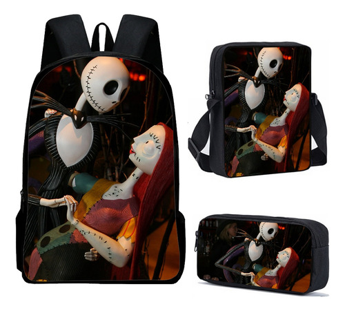 Mochila De Jack And Sally Kit 3 Pesadilla Antes De Navidad,