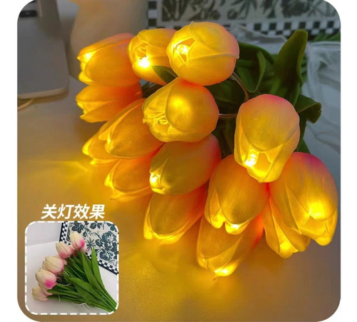 Luz De Vaso De Tulipa Simulada