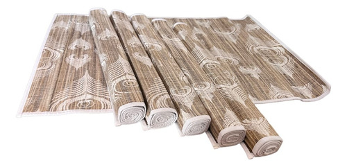 Jogo Americano Em Tecido Batik Penas Conjunto Com 6