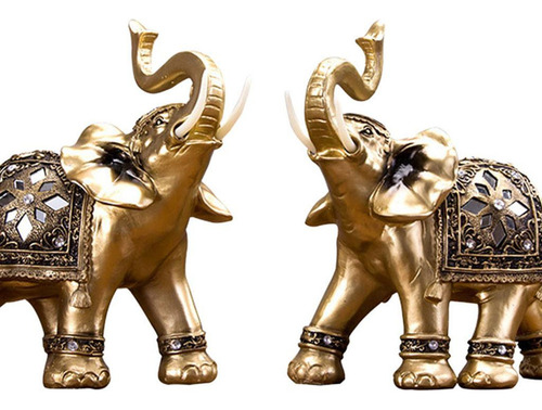 2x Estatua De Fengshui Escultura Riqueza Fortuna Estatuilla