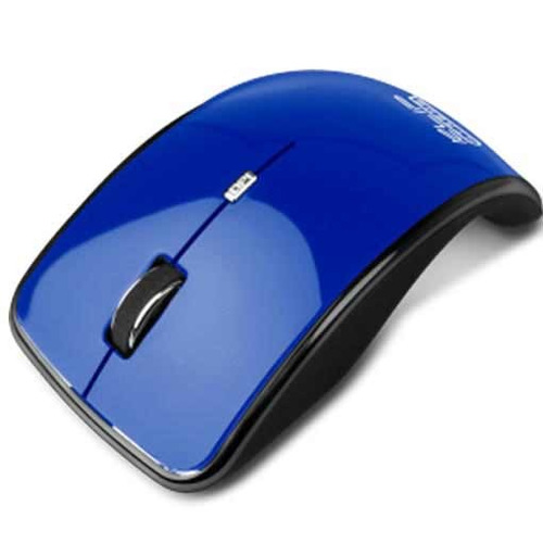 Mouse Inalambrico Klip Xtreme Curvo Color Azul Worldmaster