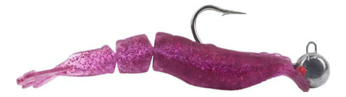 Isca Artificial Camarão Soft Black Pearl 8,5cm C/jig Pink