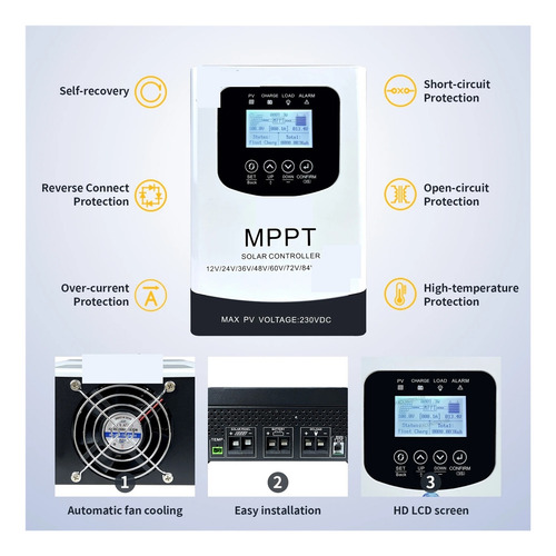 Controlador De Carga Solar Mppt 96v 50a Controlador