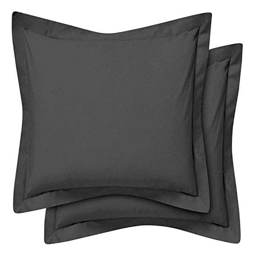 Premium Quality European Square Pillow Shams (set Of 2)...
