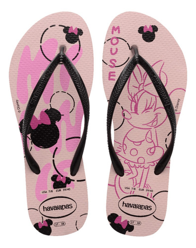 Chinelo Infantil Havaianas Kids Slim Disney Meninas Original