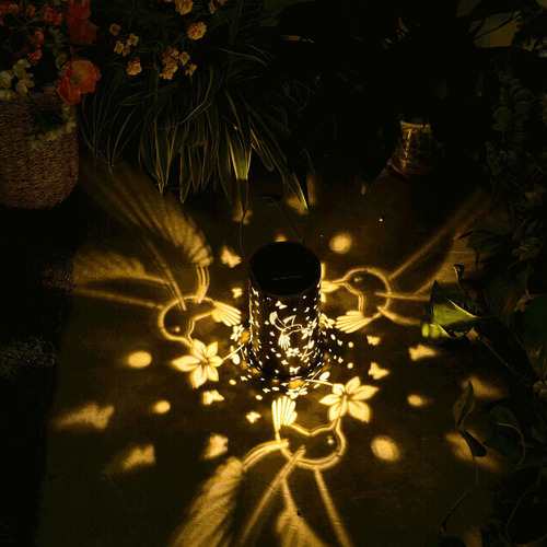 Jardín Que Cuelga La Linterna Solar Led Deja La Colibrí
