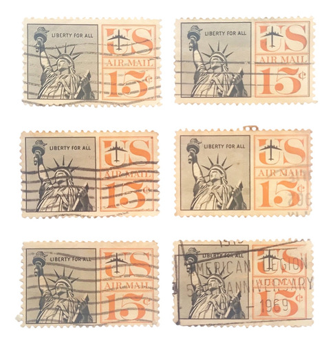 Lote 6 Sellos De Estados Unidos Our Symbol Of Freedom 1959 (Usado)