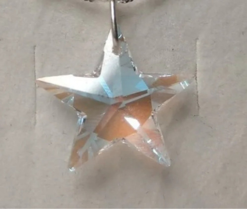 Imagem 4 de 5 de Pingente Estrela Swarovski Blue Boreal 2.0 Cm Em Prata 925