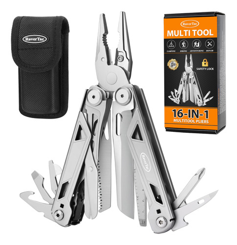 Rovertac Multitool Pliers 16-in-1 Multi Tool Pocket Knife Mu