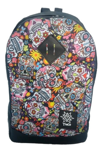 Imagen 6 de 10 de Mochila Portanotebook Universitaria Escolar Estampada