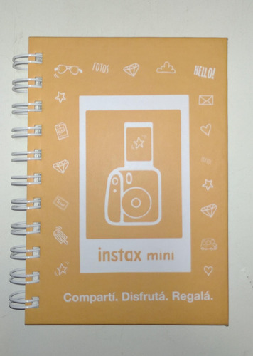 Anotador Instax Mini A6 10.5x14.8 Rayado Anillado 60 Hojas