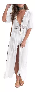 Salida De Playa Larga Tipo Vestido Cover Up Feminino Elegant