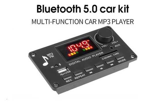 Módulo De Áudio 12v Usb Tf Usb Fm Rádio Automotivo Com