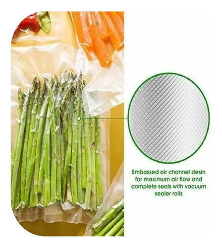 Bolsas Rollos Para Sellado Al Vacío 28cm X 10m Transparente