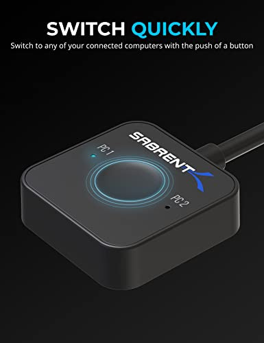 Conmutador Kvm Dual Sabrent Usb Tipo C Con Suministro De Ene