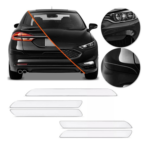 Protetor Portas Para-choque Universal Transparente Bumper