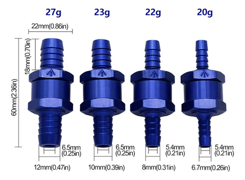 2 X 8mm Azul