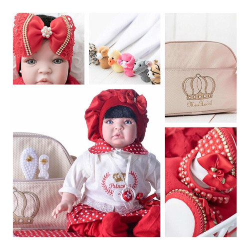 Bebê Reborn Realista Princesa Enxoval Barata Princesa Bolsa