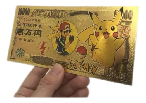 Tarjeta Billete Dorado Coleccionable Pokémon 