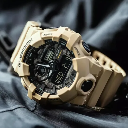 Reloj Casio Hombre G-shock Ga-700ca-5a Antigolpe Sumergible Color de la  malla Marrón Color