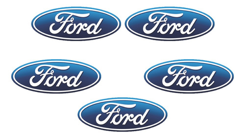 Kit Adesivo Emblema Resinado Roda Ford 2x5 Cm 5und Cl34