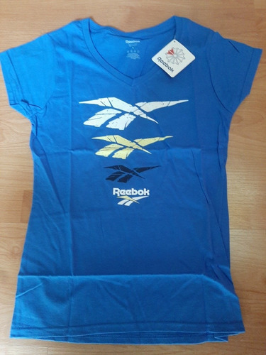 Playera Reebok Azul De Dama