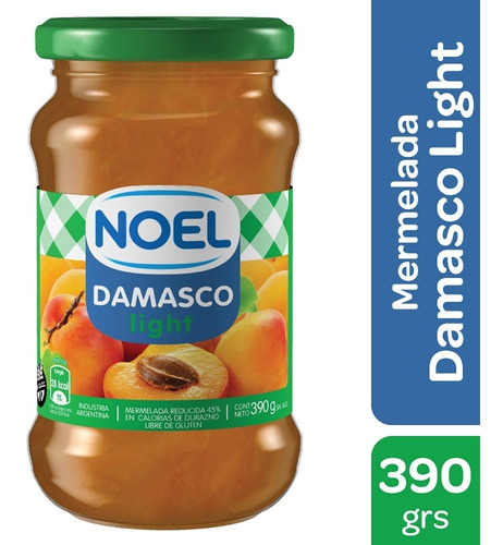 Mermelada Noel Damasco Light 390grs Pack 6 Unidades 