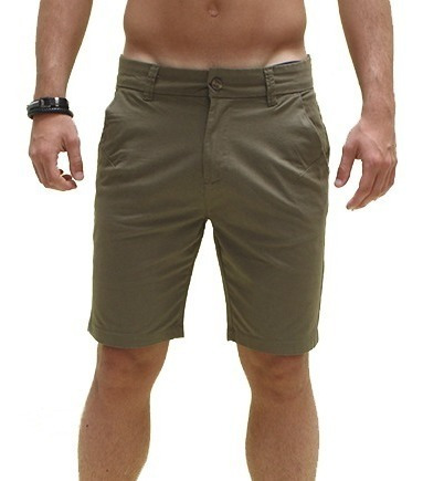Imagen 3 de 7 de Bermuda China Gabardina Lisa Spandex 5 Bolsillos