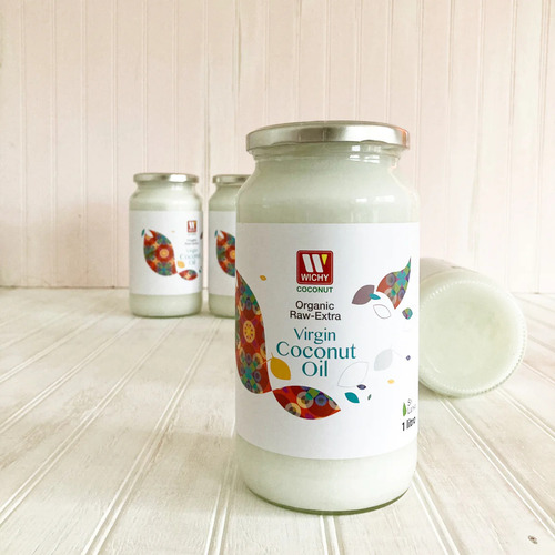 Aceite Coco Organico 1000 Ml Prensado En Frio Premium Wichy