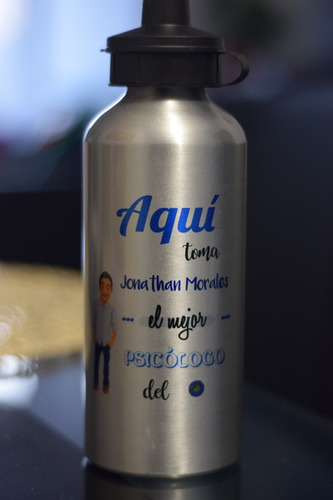 Termos Caramañola Personalizados Blanca-gris 600ml-profesión