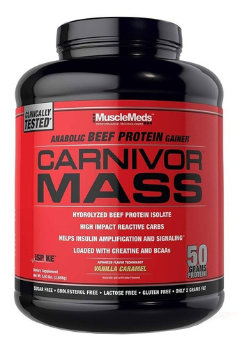 Proteina Musclemeds Carnivor Mass 6 Libras Todos Los Sabores