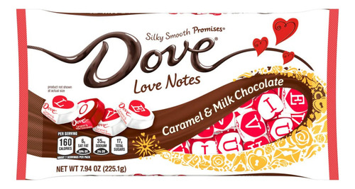 Dove Love Notes Chocolate Con Leche Y Caramelo 225g (5 Pz)