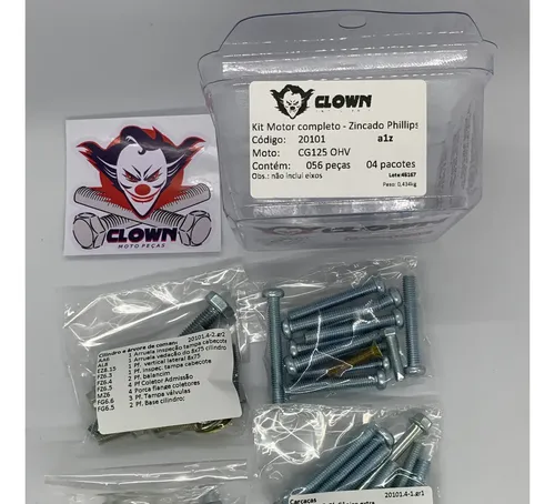 Clown Kit Parafusos Motor Original Cg 125 Bolinha 1977-88