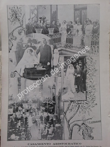 Afiche Antiguo 1913. Boda. De Pineda Ortiz /asm