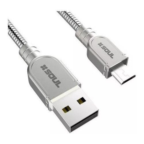 Cable Usb Iron Flex Micro Usb Plata