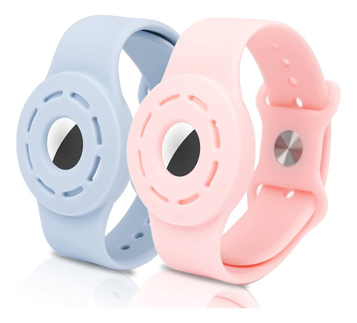 2 Pulsera Para Niño Airtag Funda Protectora Silicona Soporte