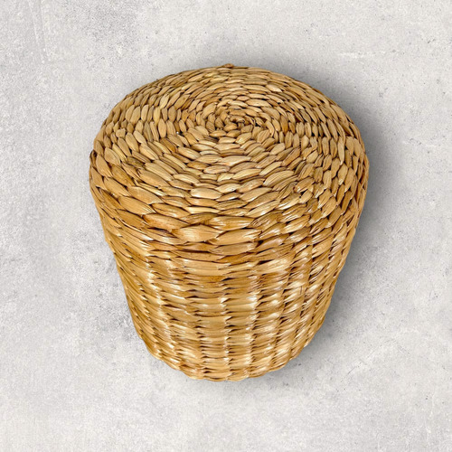2 Mesas Laterais/puffs Palha Taboa Premium Para Casa E Decor