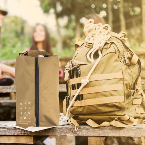 Saco De Armazenamento De Tecido Oxford Para Viagem Cáqui S
