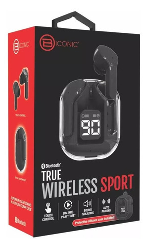 Audífonos Inalámbricos True Wireless Sport Biconic Negro