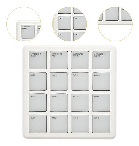 Midi Controller Pad Portable Com 16 Rgb Beat Pads