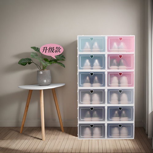 Cajas Organizadores De Zapatos Apilable Pack 12 Unidades Color Morado