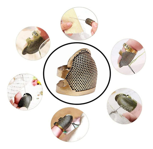 10pcs Cobre Dedal De Costura Protector De Dedos Accesorios