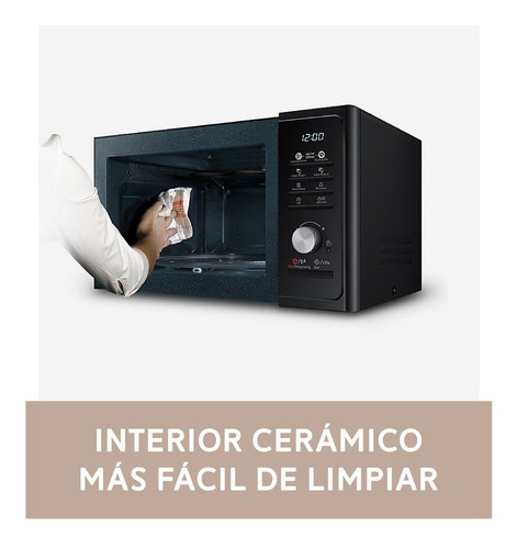 Microondas Samsung Mg23 Black Ceramica 23 Litros Grill Pce