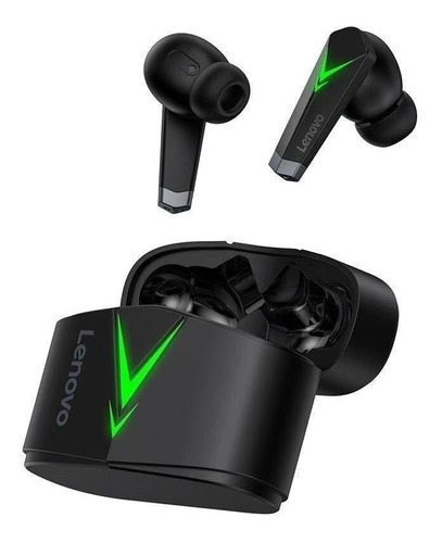 Imagen 1 de 2 de Audífonos in-ear gamer inalámbricos Lenovo LivePods LP6 negro