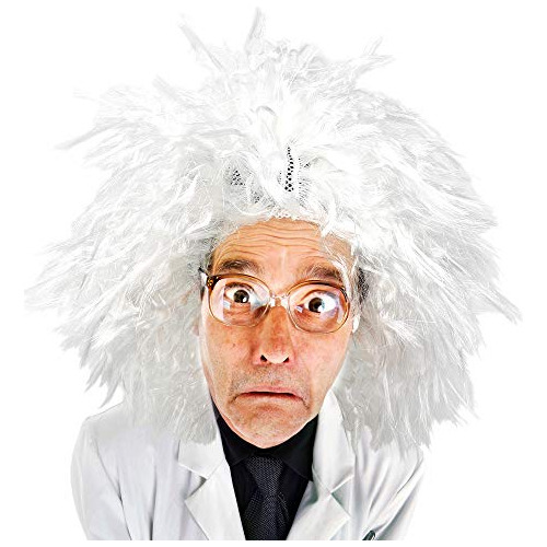 Albert Einstein Disfraz Wig Crazy White Wigs Disfraces ...