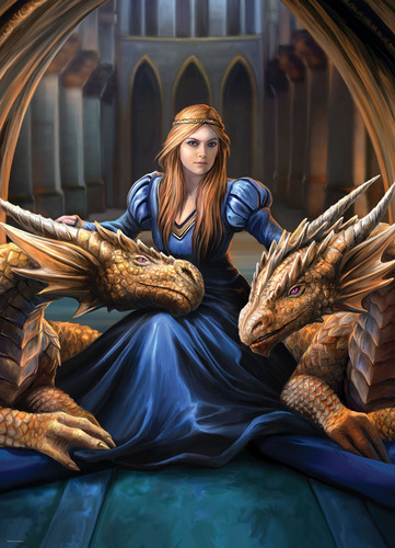 Rompecabezas Lealtad Feroz Princesa Dragón Anne Stokes Eurographics